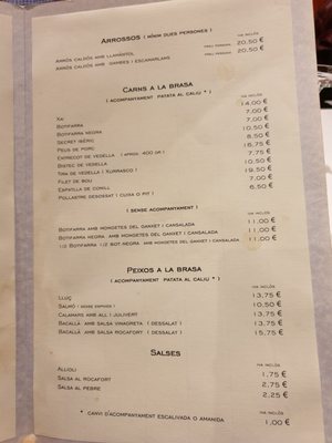 Menu photo 2 El Celler dels Avis Barcelona, B