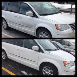 Crystal Clean Car Wash - Before and after.  That is one crystal clean van!
