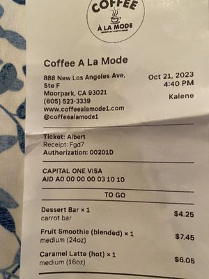 Menu photo 4 Coffee à la Mode Moorpark, CA Menu photo 4 Coffee à la Mode Moorpark, CA