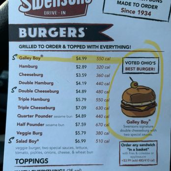 Swensons Drive-In - The Galley Boy burger was awesome - thin patties cooked well with cheese and two special sauces - Sandwiches Near Me - Montrose, Ohio Swensons Drive-In - The Galley Boy burger was awesome - thin patties cooked well with cheese and two special sauces - Sandwiches Near Me - Montrose, Ohio