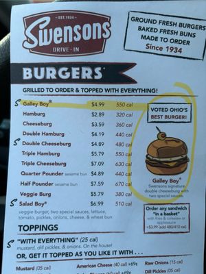 Menu photo 2 Swensons Drive-In Montrose, OH Menu photo 2 Swensons Drive-In Montrose, OH