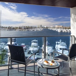 The Marina Del Rey Hotel - The Marina Suite's over-sized private corner balcony with marina views.