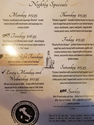 Menu photo 5 Strings Italian Cafe Merced, CA