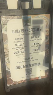 Menu photo 1 Upland FSQ Brewery Indianapolis, IN