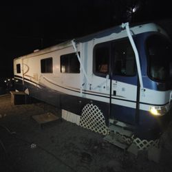 Best Friends and Hens - We converted a 37ft Holiday Rambler into a rescue. Central heat and air for our lovelies!
