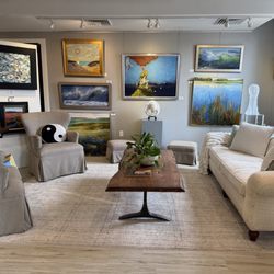 Lily Pad East - Main sitting room at Lily Pad East fine art gallery, Watch Hill, Rhode Island