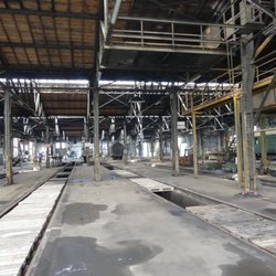 Rheinisches Industriebahn Museum - Blick in die große Lokhalle.