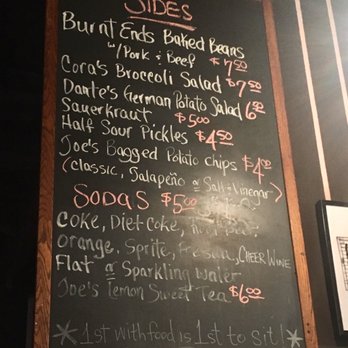 Fette Sau - Sides and drinks menu. - Barbeque Near Me - Brooklyn, New York