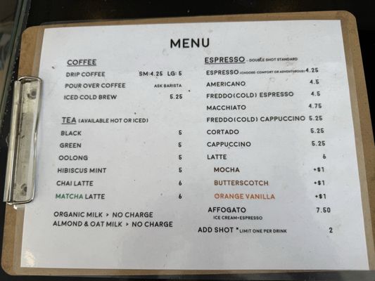 Menu photo 1 Highlight Coffee Glendale, CA Menu photo 1 Highlight Coffee Glendale, CA