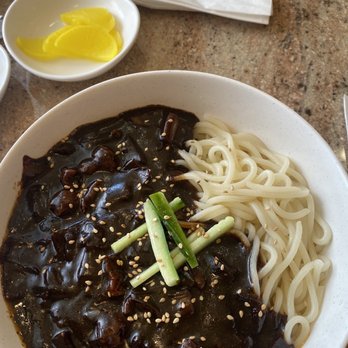 Korean Chili - (Jjajangmyeon). This is my absolute favorite dish that I always get and every time I get it, it is prepared perfectly. - Korean Near Me - Tulare, California