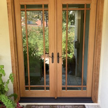 American Vision Windows - Finished door with stain. - Windows Installation Near Me - Simi Valley, California