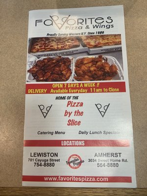 Menu photo 1 Favorite's Pizzeria Lewiston, NY Menu photo 1 Favorite's Pizzeria Lewiston, NY