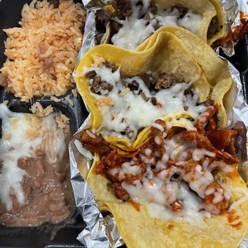 The Bad Hombre Spot - Taco plate , 2 asada , 1 al pastor - Mexican Near Me - Hawthorne, California