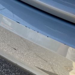 Damage to rear bumper