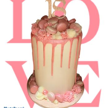 Cut the Cake - Tall and Gorgeous Rose Gold Macaron Cake - Custom Cakes Near Me - Sun City, Arizona