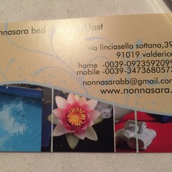 Nonna Sara - Visitenkarte des B&B