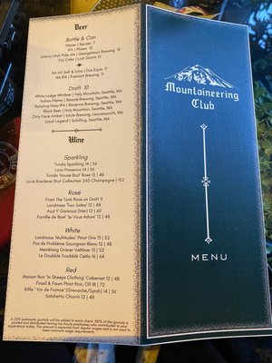 Menu photo 8 The Mountaineering Club Seattle, WA Menu photo 8 The Mountaineering Club Seattle, WA
