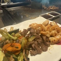 Saito Japanese Steakhouse - Filet mignon, shrimp and vegetables thank you so much