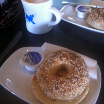 Blue Beagle Coffee - Bagel w/ creamcheese - Desserts Near Me - Larkfield-Wikiup, California