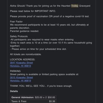 E Noa Tours - Original email receipt on 9/24 stating Koapaka St - Tours Near Me - Honolulu, Hawaii E Noa Tours - Original email receipt on 9/24 stating Koapaka St - Tours Near Me - Honolulu, Hawaii