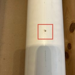 TNT Staging - Punctured pvc pipe