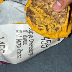 McDonald's - Extra cheese no onions in BOLD, I know it's just onions but come on. It's CONSISTENT smh.