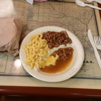 Baker's Ribs - Beans and mac and cheese - Barbeque Near Me - Garland, Texas