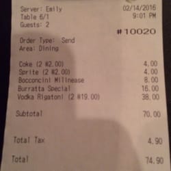 Ravello By Toscano - Beware they charge 2$ per 6oz of soda
