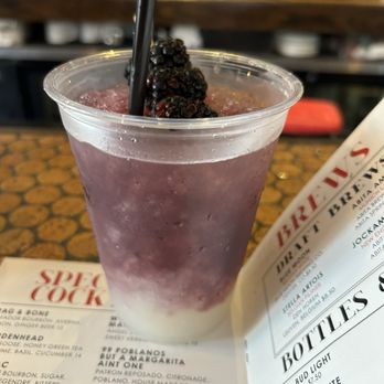 Kingfish Kitchen & Cocktails - Gubernatorial Bramble(The drink I saw on the sign) Was worth it! - Cajun/Creole Near Me - New Orleans, Louisiana
