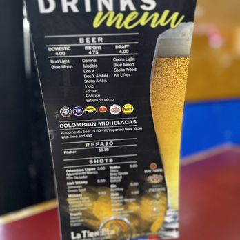 La Tiendita Colombian Restaurant - a drink menu - Colombian Near Me - Mesa, Arizona La Tiendita Colombian Restaurant - a drink menu - Colombian Near Me - Mesa, Arizona