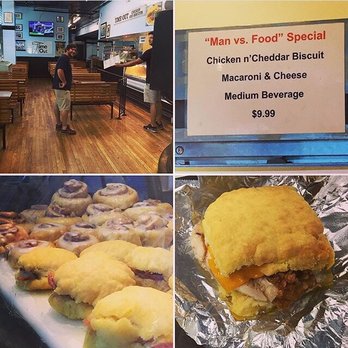 Time-Out Restaurant - Man VS Food Special! Also, their cinnamon rolls are on point! Don't forget to get a country ham biscuit as well! - Southern Near Me - Chapel Hill, North Carolina