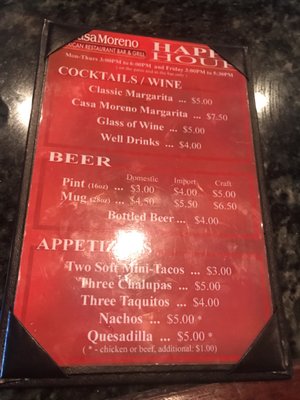 Menu photo 8 Casa Moreno Covina, CA