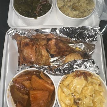 Gourmet Soul - Sides were good except greens baked chicken coo the skin I'll say careful with Mac n cheese might choke on those but overall it was D+ - Southern Near Me - Saint Louis, Missouri Gourmet Soul - Sides were good except greens baked chicken coo the skin I'll say careful with Mac n cheese might choke on those but overall it was D+ - Southern Near Me - Saint Louis, Missouri