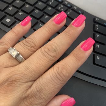 Jolie Nail Lounge - Hot pink nails - Nail Salons Near Me - San Diego, California