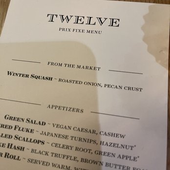 Twelve - Here's the menu of the night! - New American Near Me - Portland, Maine Twelve - Here's the menu of the night! - New American Near Me - Portland, Maine