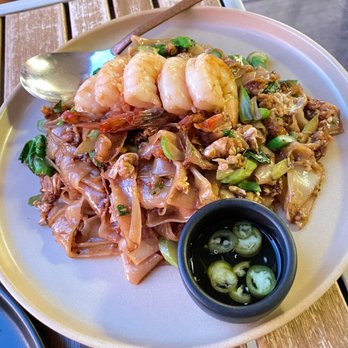 Hanuman Thai Eatery - Pad See Ew with Shrimp - Thai Near Me - Costa Mesa, California Hanuman Thai Eatery - Pad See Ew with Shrimp - Thai Near Me - Costa Mesa, California
