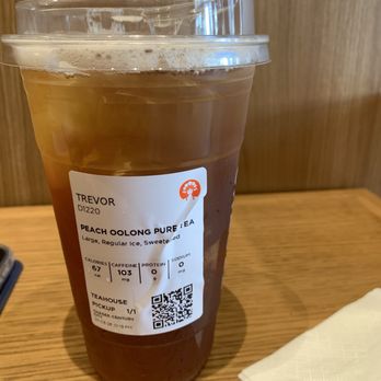 CHAGEE Modern Teahouse - Peach oolong pure tea - Coffee & Tea Near Me - Los Angeles, California