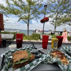 Boji Boardwalk Bar & Grill - Half a pork T and a small basket of loaded fries!