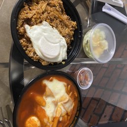 Cheese Tteokbokki and Bulgogi Kimchi Bokkeumbap Cheese Tteokbokki and Bulgogi Kimchi Bokkeumbap