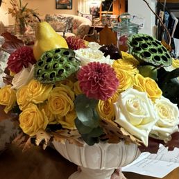 Unique and fun fall arrangement