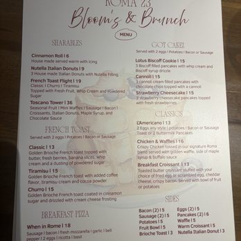 Roma23 - Brunch Menu - Pizza Near Me - Tolleson, Arizona