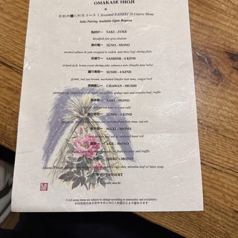 Omakase Shoji - Set menu for the night - Japanese Near Me - Chicago, Illinois