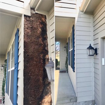 MCI Construction Services - Before an after of ant-infested rotted residential siding. - General Contractors Near Me - Lewis Center, Ohio MCI Construction Services - Before an after of ant-infested rotted residential siding. - General Contractors Near Me - Lewis Center, Ohio