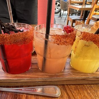 Los Agaves - Flight of margaritas - Tacos Near Me - Santa Barbara, California