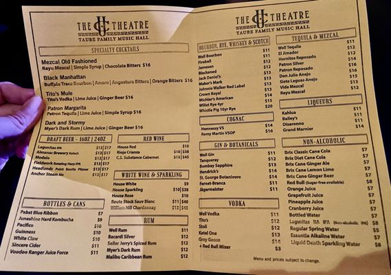 Menu photo 2 The UC Theatre Berkeley, CA