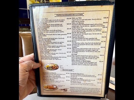 Menu photo 2 Casa Machado San Diego, CA