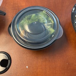 The dressing container in the food
