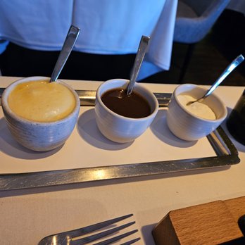 Bourbon Steak - Trio of Sauces (bearnaise, steak sauce, horseradish) - Steakhouses Near Me - Glendale, California Bourbon Steak - Trio of Sauces (bearnaise, steak sauce, horseradish) - Steakhouses Near Me - Glendale, California