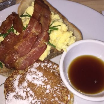 Bakers & Roasters - B&r breakfast (choice of type of egg, bacon, 2 pieces of toast, mini stack of pancakes and maple syrup) - Breakfast & Brunch Near Me - Amsterdam, New Hampshire Bakers & Roasters - B&r breakfast (choice of type of egg, bacon, 2 pieces of toast, mini stack of pancakes and maple syrup) - Breakfast & Brunch Near Me - Amsterdam, New Hampshire
