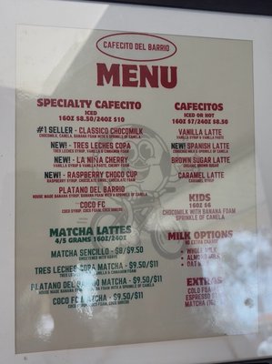 Menu photo 2 Cafecito Del Barrio Oxnard, CA